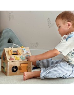TOOKY TOY wooden manipulative house - toy with locks 2
