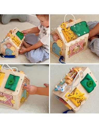 Holz-Manipulationshäuschen TOOKY TOY – Spielzeug mit Schlössern