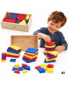 Dienes Wooden Blocks Geometric Shapes Viga Toys Montessori
