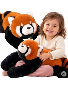 WOOPIE sensorinis pliušinis žaislas „Raudonoji panda“ su svoriu, 1 kg, tylai
