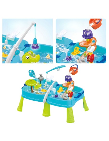 Woopie Wassertisch mit Sandkasten – 2-in-1 Wasserpark mit Zubehör