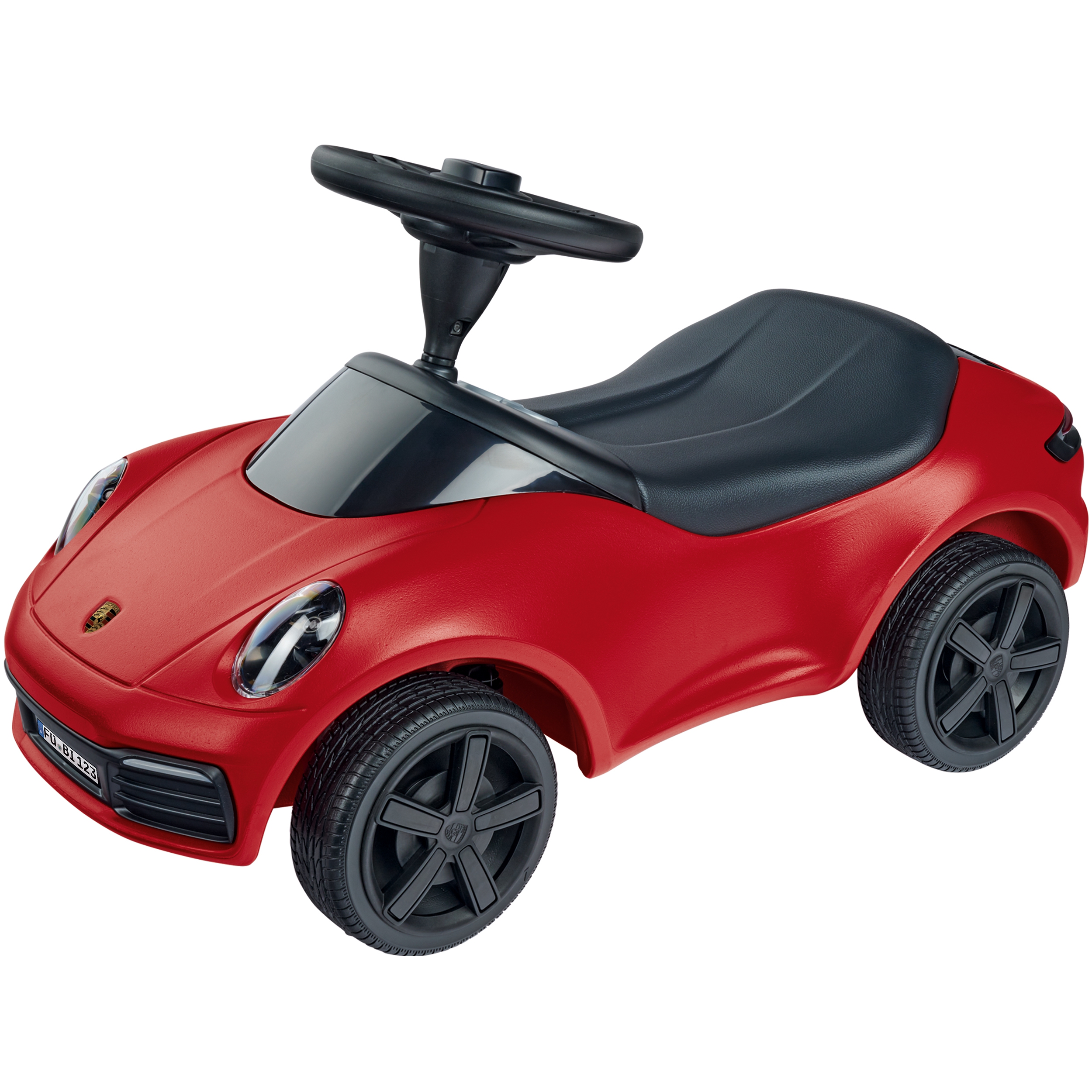 Czerwony jeździk porsche 911 klakson ciche koła