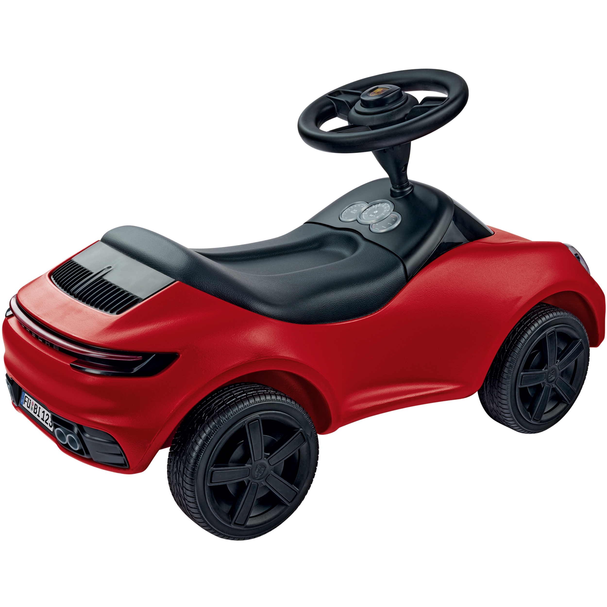 Czerwony jeździk porsche 911 klakson ciche koła
