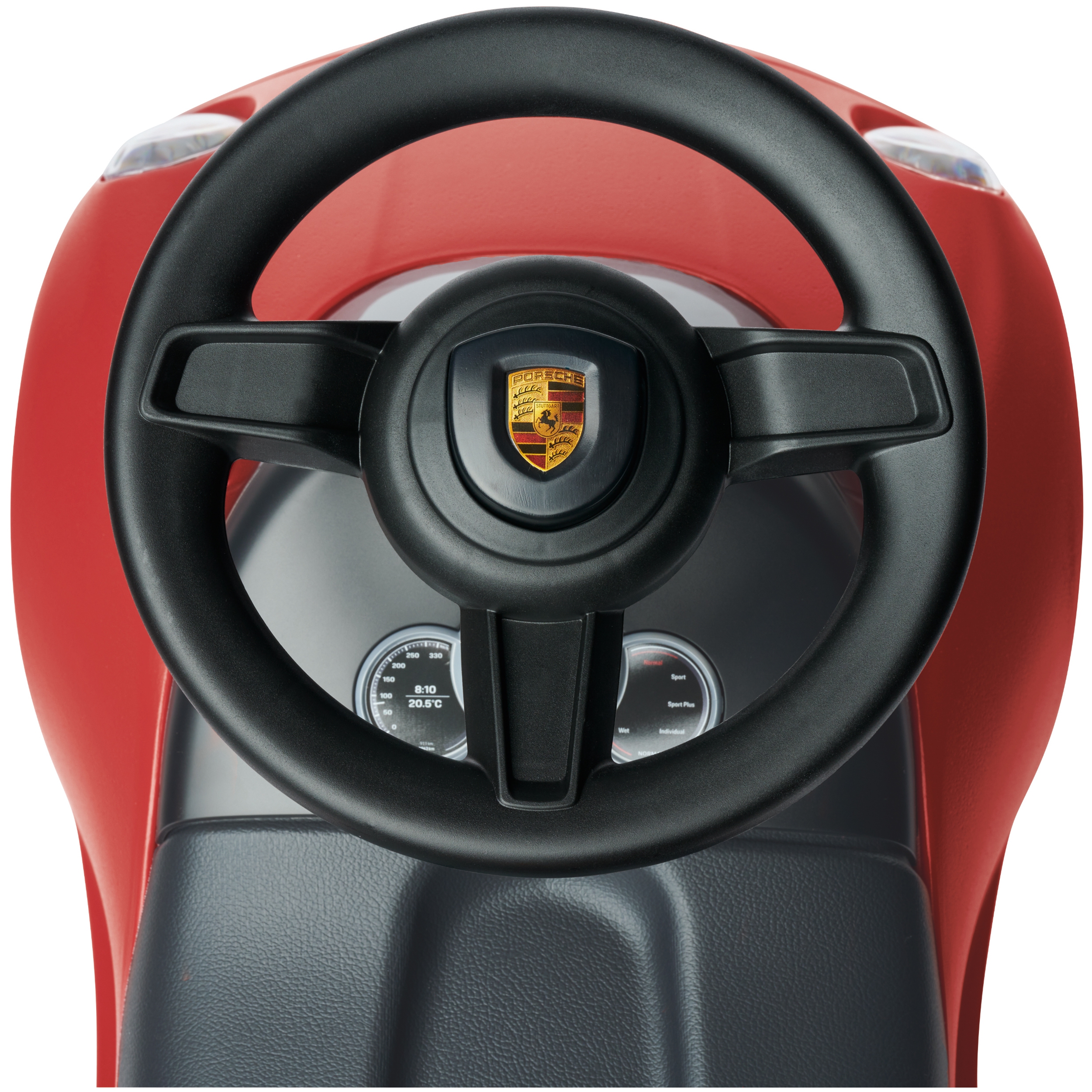Czerwony jeździk porsche 911 klakson ciche koła