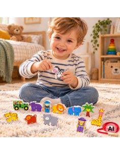 Viga Safari and ZOO Threading Blocks – Creative Fun for Toddlers 2