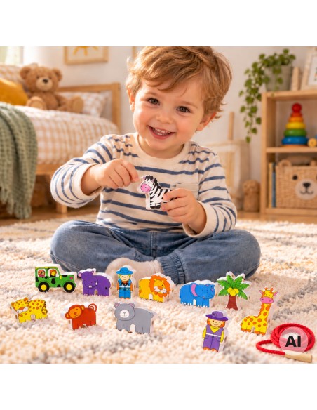 Viga Safari and ZOO Threading Blocks – Creative Fun for Toddlers