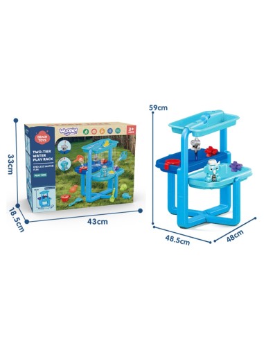 Two-tier water and sand table with Woopie the elephant - fun