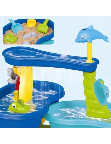 Woopie Sandkasten-Wassertisch mit Sonnenschirm - Garten und Strand