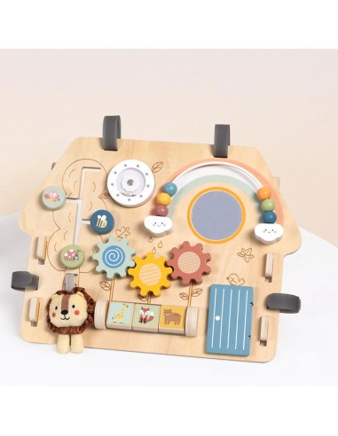 Motorik-Tafel 2-in-1 8-tlg. Klassische Dörfer – Holz-Lernspielzeug