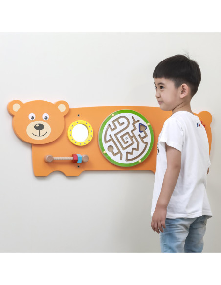 Viga Toys Sensoryczna tablica Manipulacyjna Miś