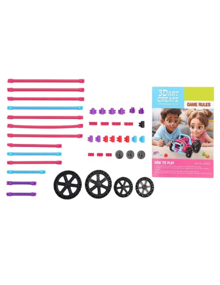Soft 3D Construction Sticks 44 pcs WOOPIE - Creative