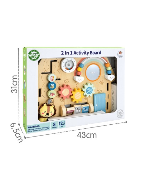 Motorik-Tafel 2-in-1 8-tlg. Klassische Dörfer – Holz-Lernspielzeug