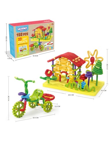 WOOPIE 3D Construction Set 160 pcs Creative Sticks
