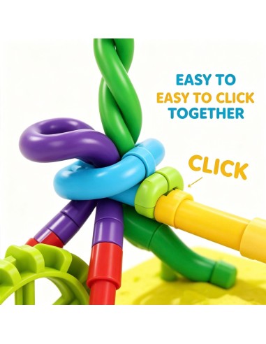 WOOPIE 3D Construction Set 71 Piece Dinosaur Sticks