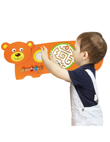 Viga Toys Sensoryczna tablica Manipulacyjna Miś