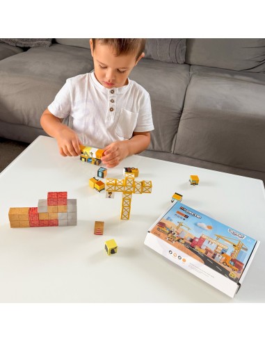 WOOPIE Magnetische Konstruktionsbausteine Baustelle 72-tlg.
