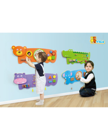 Viga Toys Sensoryczna tablica Manipulacyjna Miś