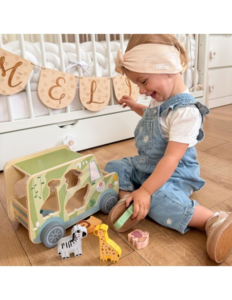 TOOKY TOY medinis safario pramogų automobilis - gyvūnai, 9 vnt.