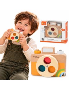 Viga Wooden Camera - Sensory Toy, Learning Colors and Sound