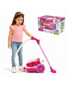 WOOPIE Pink Vacuum Cleaner for Kids with Suction Function