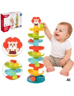 WOOPIE BABY Kulodrom Tor Kulkowy Spirala + 6 Kulek - Zabawka dla Dzieci