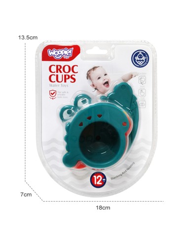 WOOPIE BABY krokodiliukas – vonios žaislas perpilamiems puodeliams