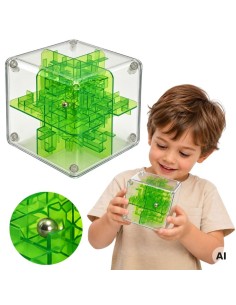 3D labirinto loginis kubas 9 cm - Woopie arkadinis žaidimas vaikams