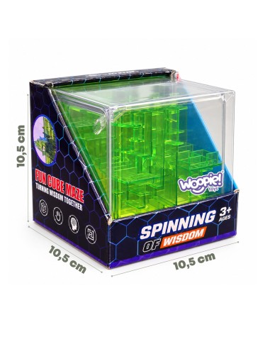 3D-Labyrinth-Logikwürfel 9 cm - Woopie Arcade-Spiel für Kinder