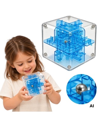 3D Maze Logic Cube 9 cm - Woopie Arcade Game for Children