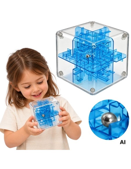 3D Maze Logic Cube 9 cm - Woopie Arcade Game for Children
