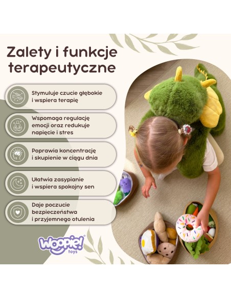 Pliušinis Woopie svertinis dinozauras Backbao Triceratops 65cm - Hit!
