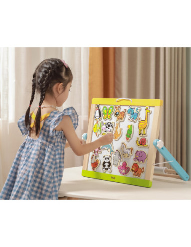 Drewniane magnesy Viga Toys ze zwierzątkami 20 elementów