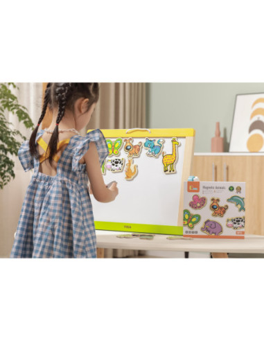 Drewniane magnesy Viga Toys ze zwierzątkami 20 elementów
