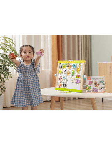 Drewniane magnesy Viga Toys ze zwierzątkami 20 elementów
