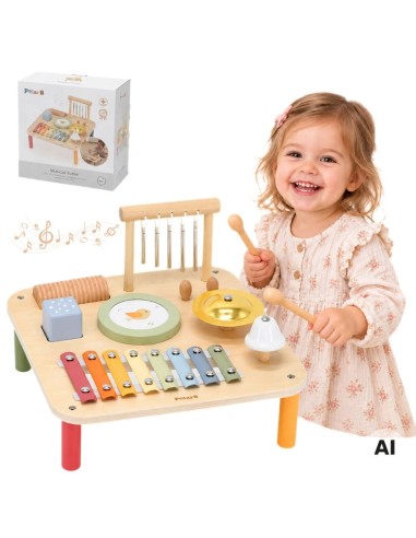 Wooden Music Table 7-in-1 Educational for Children Viga - PolarB Play