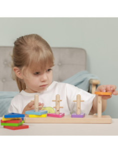 Drewniane klocki Viga Toys z sorterem kształtów 2