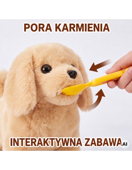 Woopie interaktiver Plüschhund an der Leine mit Zubehör