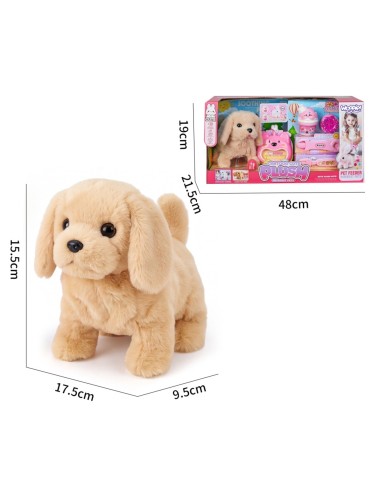 Woopie interaktiver Plüschhund an der Leine mit Zubehör