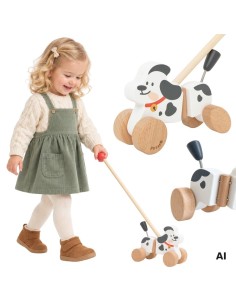 VIGA push dog - wooden toy for toddlers