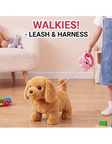 Woopie Interactive Plush Dog on a Leash with Accessories