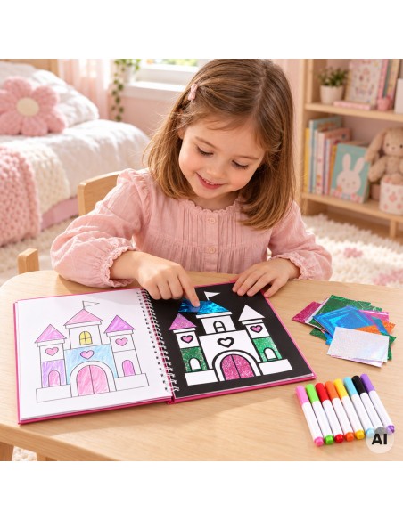 Prinzessin Woopie Folien-Malvorlagen-Kunstset