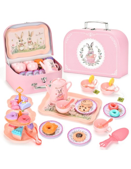Tea Set in a Suitcase with Woopie Cake Stand - Children's Service