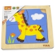 VIGA Poręczne Drewniane Puzzle Żyrafa