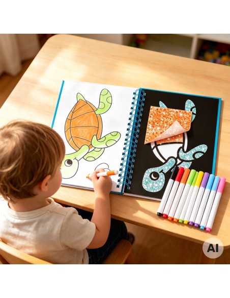 Coloring Book Art Set Foil PlayfulMario - Ocean