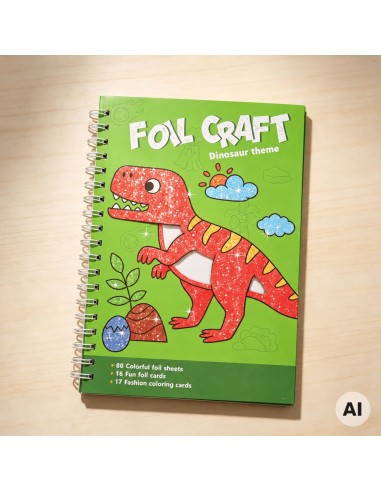 Glossy Foil Sticker Art Set Dinosaurs Woopie
