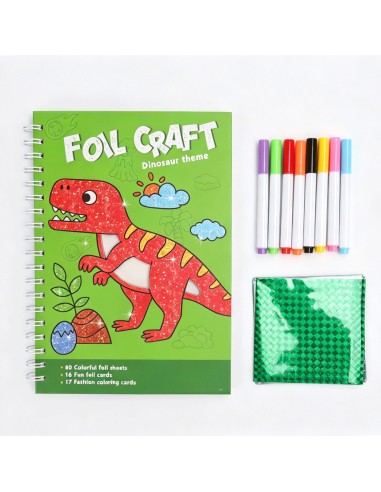 Glossy Foil Sticker Art Set Dinosaurs Woopie