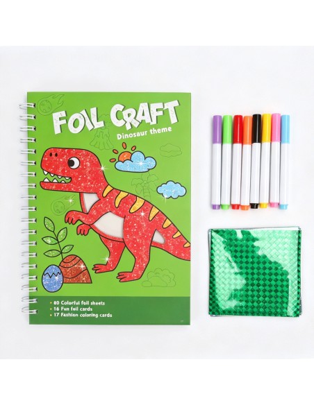 Glänzendes Folienaufkleber-Set Dinosaurier-Woopie