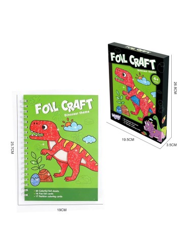 Glossy Foil Sticker Art Set Dinosaurs Woopie