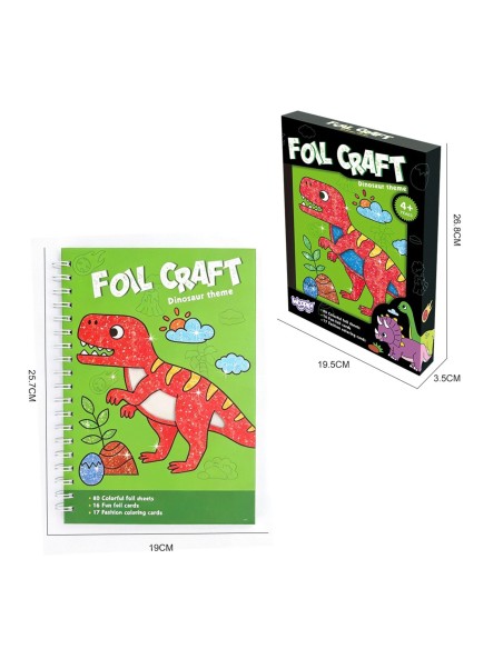 Glossy Foil Sticker Art Set Dinosaurs Woopie
