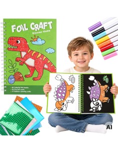 Glänzendes Folienaufkleber-Set Dinosaurier-Woopie